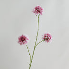 Flores Artificiales de Escabiosa, Ramo de 80 cm, 3 Cabezas, Decoración para Bodas y Hogar