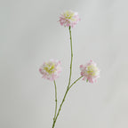 Flores Artificiales de Escabiosa, Ramo de 80 cm, 3 Cabezas, Decoración para Bodas y Hogar