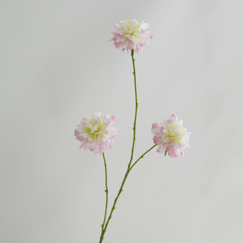 Flores Artificiales de Escabiosa, Ramo de 80 cm, 3 Cabezas, Decoración para Bodas y Hogar