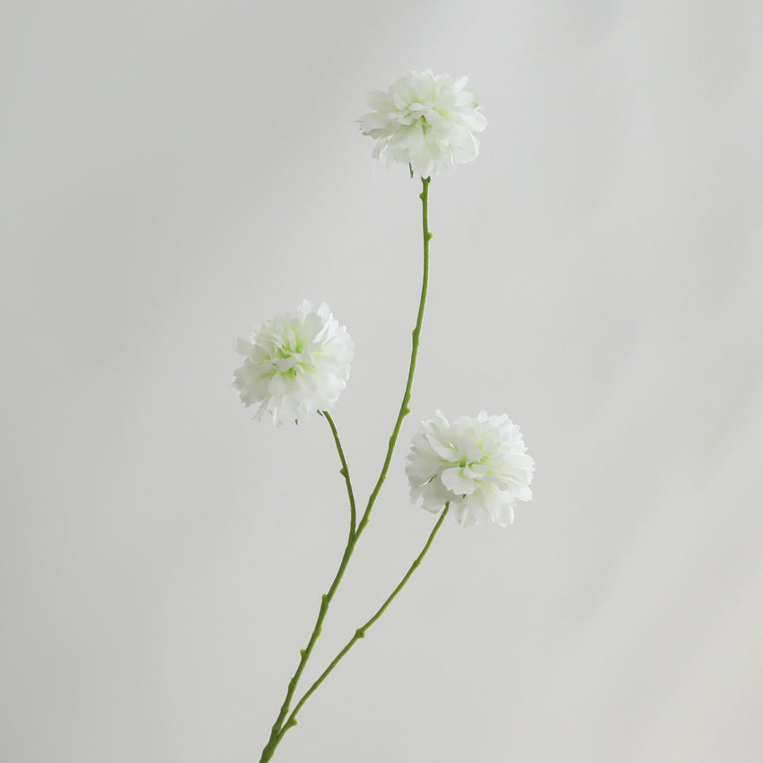 Flores Artificiales de Escabiosa, Ramo de 80 cm, 3 Cabezas, Decoración para Bodas y Hogar