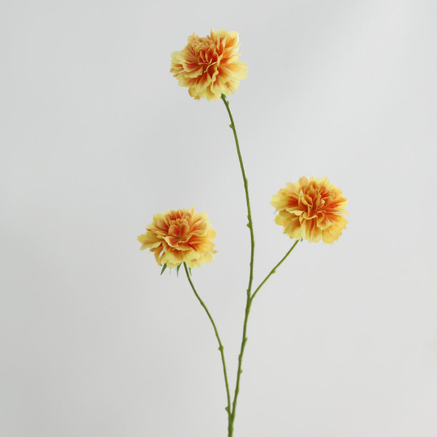 Flores Artificiales de Escabiosa, Ramo de 80 cm, 3 Cabezas, Decoración para Bodas y Hogar