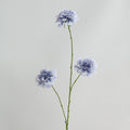 Flores Artificiales de Escabiosa, Ramo de 80 cm, 3 Cabezas, Decoración para Bodas y Hogar