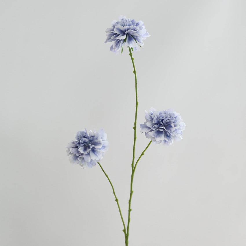 Flores Artificiales de Escabiosa, Ramo de 80 cm, 3 Cabezas, Decoración para Bodas y Hogar