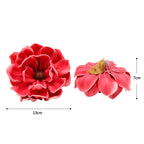 Flores Artificiales de Magnolia EVA, Diámetro de 13 cm, Altura 7 cm, para Bodas, Decoración de Eventos, DIY