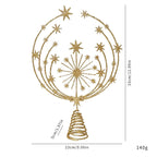 Estrella de Navidad para árbol, decoración colgante luminosa, 6 diseños, adorno navideño para bodas y fiestas