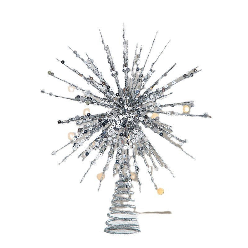 Estrella de Navidad para árbol, decoración colgante luminosa, 6 diseños, adorno navideño para bodas y fiestas