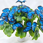 Flores artificiales de mariposa, 5 ramos de 29 cm, 5 cabezas de 8 cm cada una, para bodas y decoración de eventos