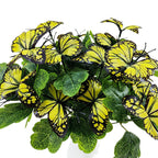 Flores artificiales de mariposa, 5 ramos de 29 cm, 5 cabezas de 8 cm cada una, para bodas y decoración de eventos