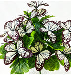 Flores artificiales de mariposa, 5 ramos de 29 cm, 5 cabezas de 8 cm cada una, para bodas y decoración de eventos