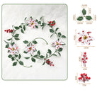 Guirnalda de Flores Artificiales de Bayas de Poinsettia Rojo y Blanco, 175 cm, Decoración Festiva para Hogar y Celebraciones