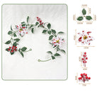 Guirnalda de Flores Artificiales de Bayas de Poinsettia Rojo y Blanco, 175 cm, Decoración Festiva para Hogar y Celebraciones