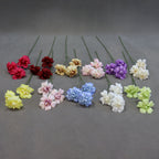 Ramo artificial de 'Beso de Hada' 60 cm, 3 flores de seda 8 cm, decoración boda pasillo altar comercial