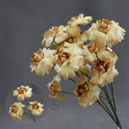Ramo artificial de 'Beso de Hada' 60 cm, 3 flores de seda 8 cm, decoración boda pasillo altar comercial