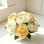 25 cabezas de rosas artificiales sueltas con brillo dorado, 5.5 cm, espuma, DIY decoración mesa escaparate fotos