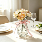 25 cabezas de rosas artificiales sueltas con brillo dorado, 5.5 cm, espuma, DIY decoración mesa escaparate fotos