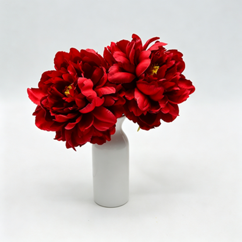 Flores artificiales de peonía, cabezas sueltas de seda, 14 cm diámetro, pack de 3, decoración bodas DIY ramos y centros de mesa