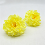 Flores artificiales de peonía, cabezas sueltas de seda, 14 cm diámetro, pack de 3, decoración bodas DIY ramos y centros de mesa