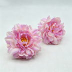 Flores artificiales de peonía, cabezas sueltas de seda, 14 cm diámetro, pack de 3, decoración bodas DIY ramos y centros de mesa