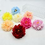 Flores artificiales de peonía, cabezas sueltas de seda, 14 cm diámetro, pack de 3, decoración bodas DIY ramos y centros de mesa