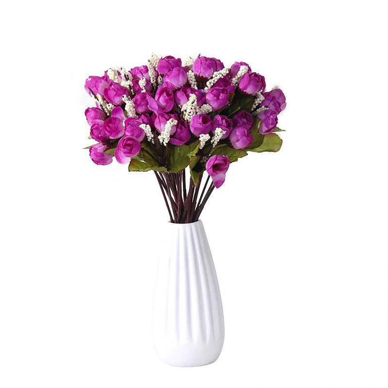 Ramo artificial de Alstroemeria moderna, 15 flores, 24 cm, plástico, decoración oficina y eventos, regalo creativo