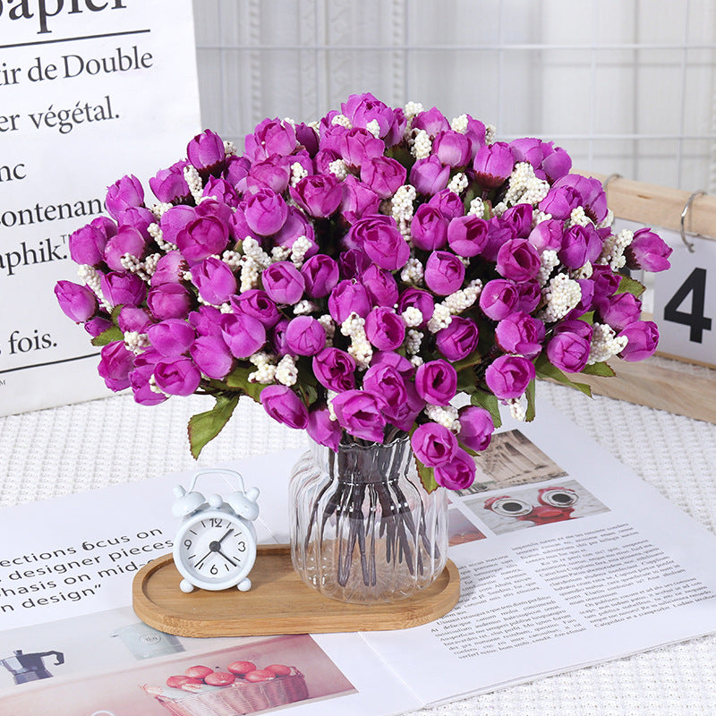 Ramo artificial de Alstroemeria moderna, 15 flores, 24 cm, plástico, decoración oficina y eventos, regalo creativo