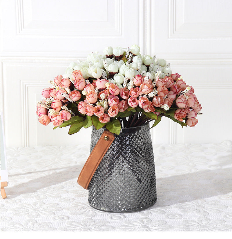 Ramo artificial de Alstroemeria moderna, 15 flores, 24 cm, plástico, decoración oficina y eventos, regalo creativo