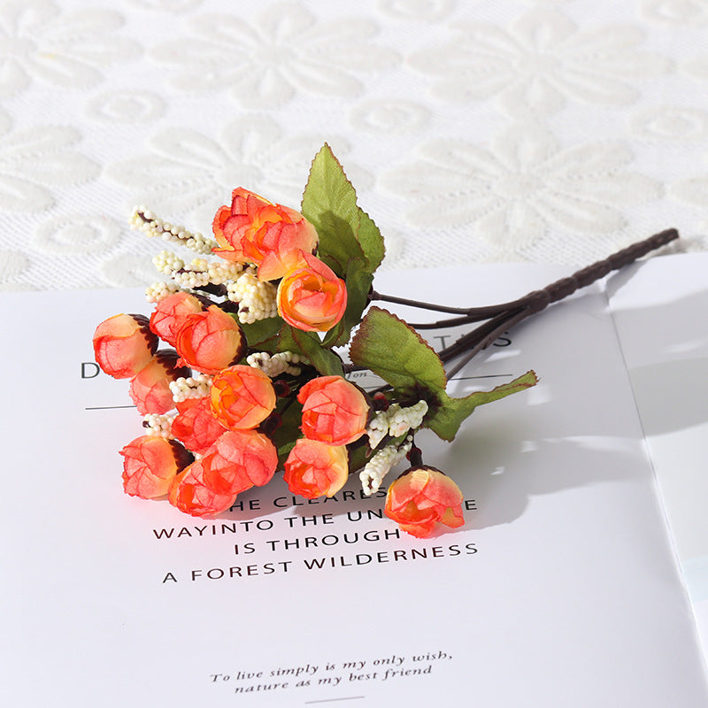Ramo artificial de Alstroemeria moderna, 15 flores, 24 cm, plástico, decoración oficina y eventos, regalo creativo