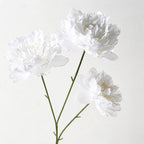 Ramo de Peonías Artificiales, 3 Flores, 66 cm de Altura, Decoración para Bodas, Hogar y Hoteles
