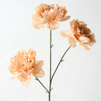 Ramo de Peonías Artificiales, 3 Flores, 66 cm de Altura, Decoración para Bodas, Hogar y Hoteles