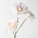 Ramo de Peonías Artificiales, 3 Flores, 66 cm de Altura, Decoración para Bodas, Hogar y Hoteles