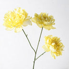 Ramo de Peonías Artificiales, 3 Flores, 66 cm de Altura, Decoración para Bodas, Hogar y Hoteles