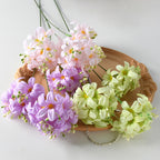 Hortensia artificial de seda para boda, 3 cabezas, 70 cm de altura, decoración de evento y mesa, sin maceta