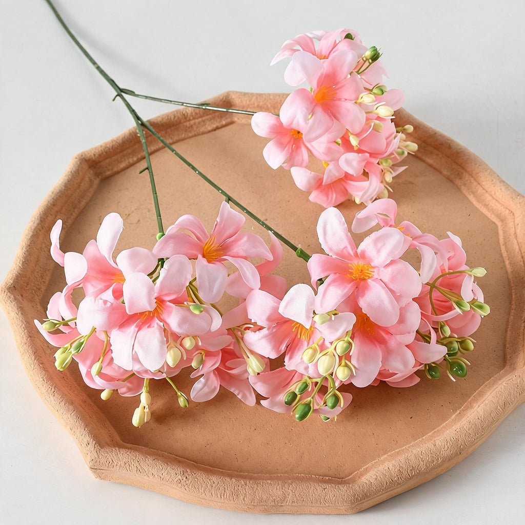 Hortensia artificial de seda para boda, 3 cabezas, 70 cm de altura, decoración de evento y mesa, sin maceta