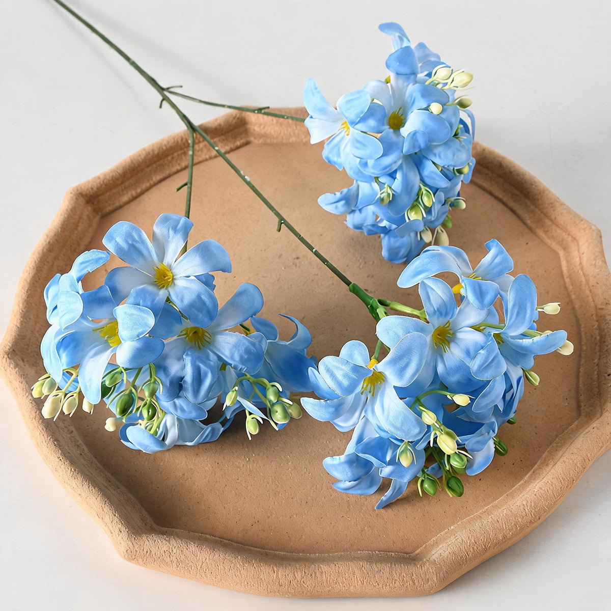 Hortensia artificial de seda para boda, 3 cabezas, 70 cm de altura, decoración de evento y mesa, sin maceta