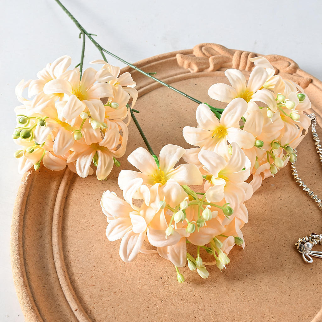 Hortensia artificial de seda para boda, 3 cabezas, 70 cm de altura, decoración de evento y mesa, sin maceta