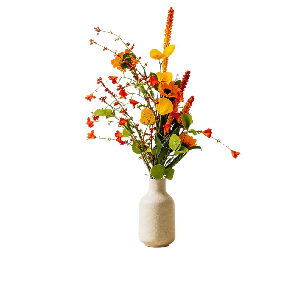 Ramo de margaritas artificiales de tonos otoñales, decoración para hogar, 75 cm