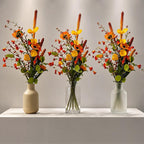 Ramo de margaritas artificiales de tonos otoñales, decoración para hogar, 75 cm