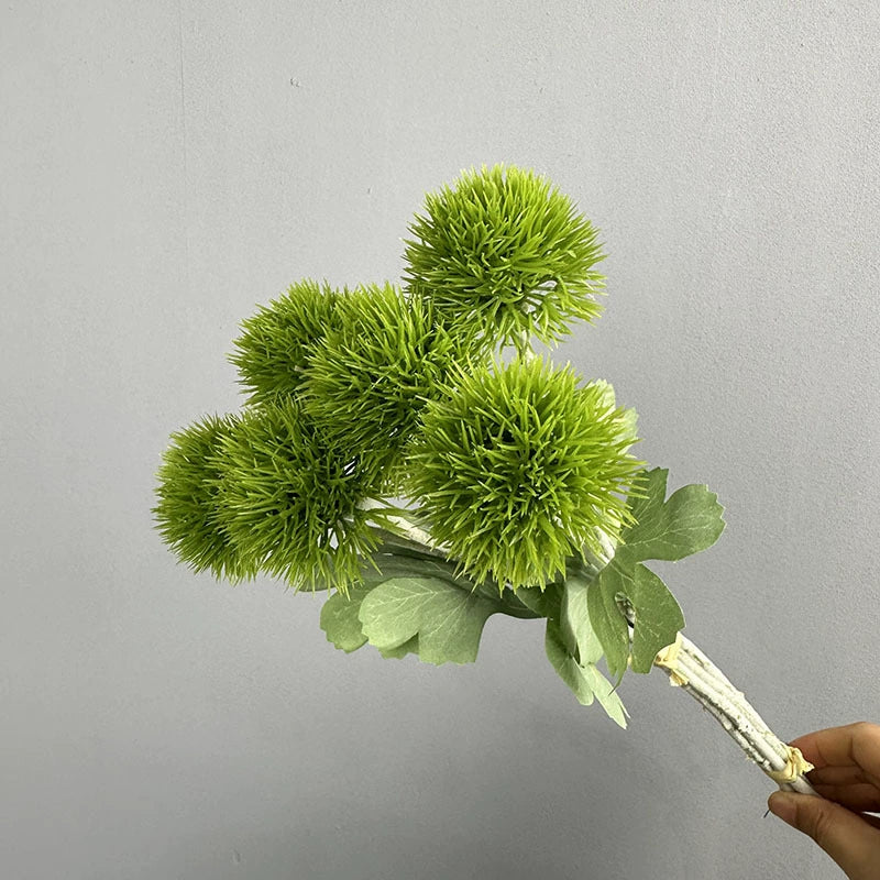 Ramo artificial de dientes de león, bouquet de flores de estilo rústico, 50 cm, 6 tallos flexibles, decoración para hogar, boda o eventos