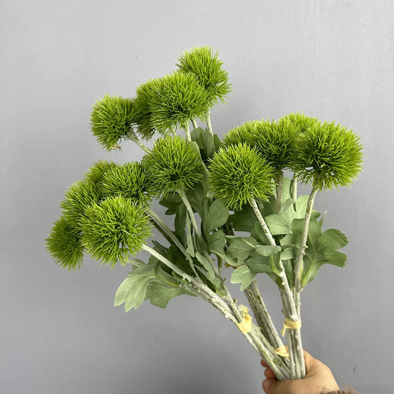 Ramo artificial de dientes de león, bouquet de flores de estilo rústico, 50 cm, 6 tallos flexibles, decoración para hogar, boda o eventos