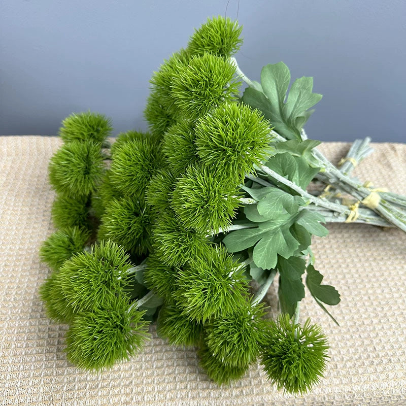 Ramo artificial de dientes de león, bouquet de flores de estilo rústico, 50 cm, 6 tallos flexibles, decoración para hogar, boda o eventos