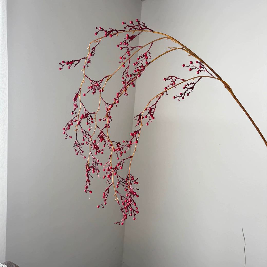 Ramo colgante artificial de 137 cm, plástico, decoración festiva para interiores, hotel, escaparate, hogar, 2 colores