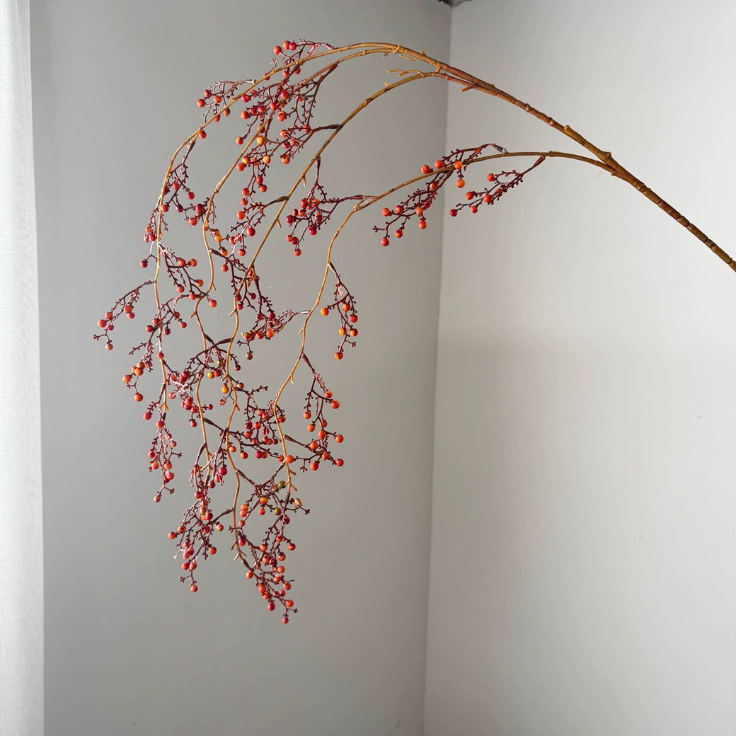 Ramo colgante artificial de 137 cm, plástico, decoración festiva para interiores, hotel, escaparate, hogar, 2 colores