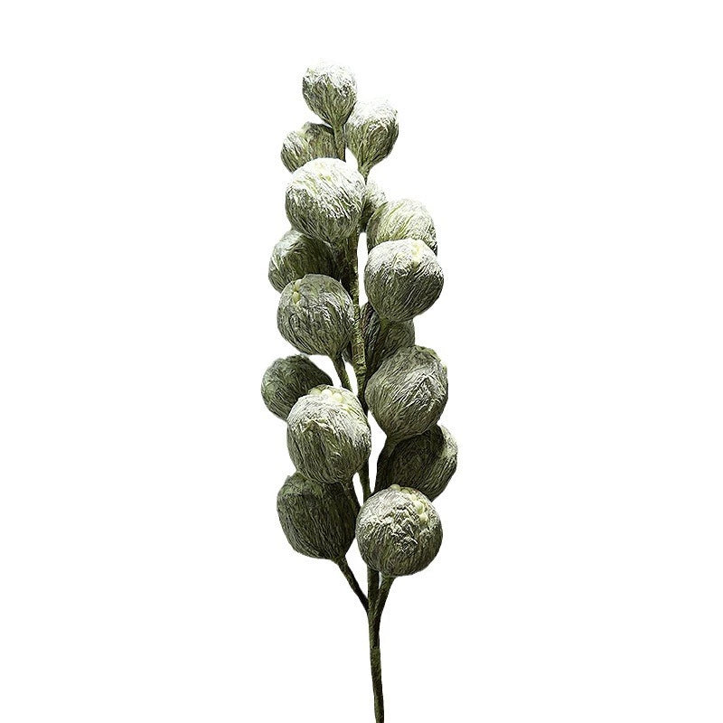 Planta artificial de fruta prohibida verde, rama única de 100 cm, estilo lujoso para oficina, hotel o escaparate