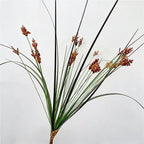 Planta artificial de hierba fuente, 135 cm, 2 unidades, estilo moderno, plástico PE/PVC, para oficina, hotel o decoración de interiores