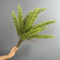 Planta artificial de cola de zorro, helecho persa tropical, 50 cm, PE/PVC, decoración interior y exterior, paisajismo, escaparates