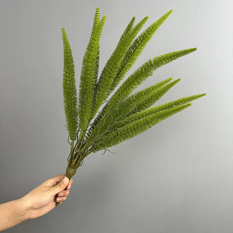 Planta artificial de cola de zorro, helecho persa tropical, 50 cm, PE/PVC, decoración interior y exterior, paisajismo, escaparates