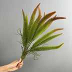 Planta artificial de cola de zorro, helecho persa tropical, 50 cm, PE/PVC, decoración interior y exterior, paisajismo, escaparates