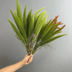 Planta artificial de cola de zorro, helecho persa tropical, 50 cm, PE/PVC, decoración interior y exterior, paisajismo, escaparates