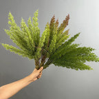Planta artificial de cola de zorro, helecho persa tropical, 50 cm, PE/PVC, decoración interior y exterior, paisajismo, escaparates