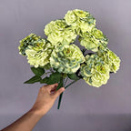Ramo de Crisantemos Artificial Dragon Carpa 9 Flores, 40 cm de Alto, Seda, Decoración Hogar y Escaparates